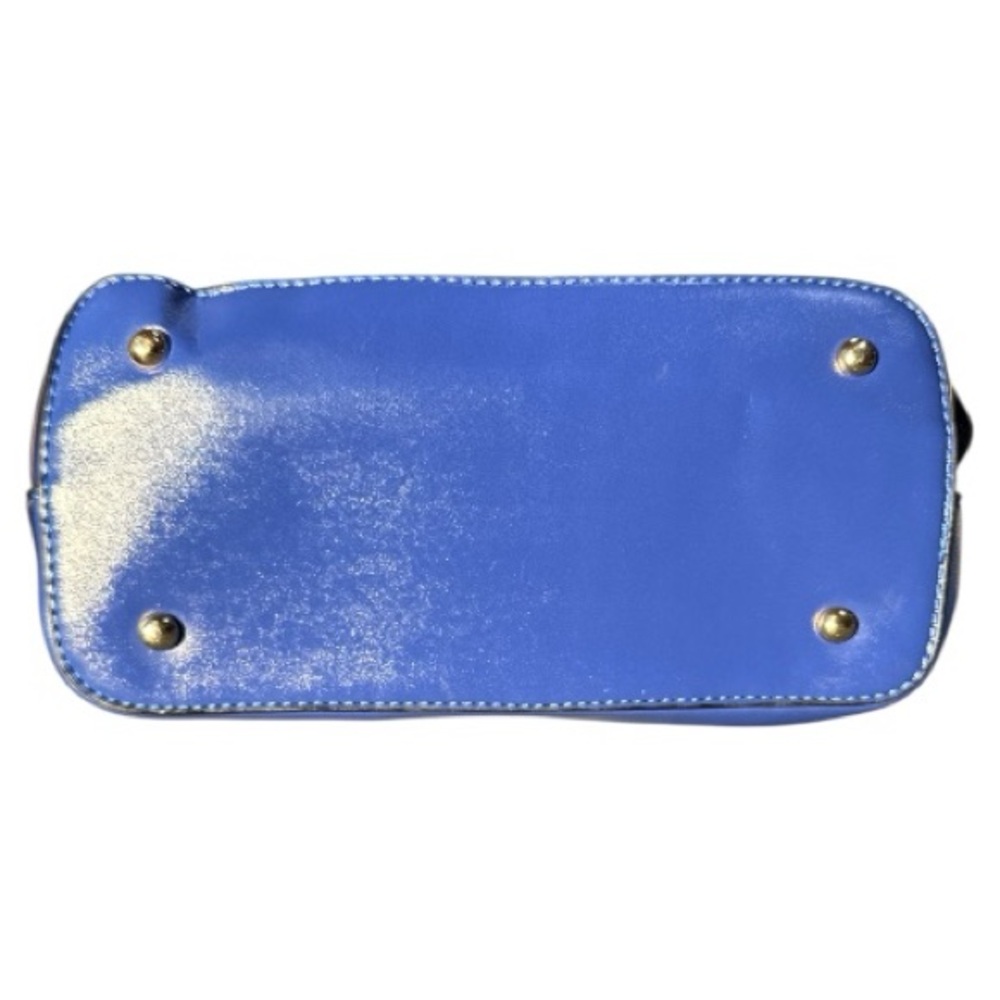 Habiba's Boutique Bag Attached Mini Bag & 2 Removable Straps Blue & Gold Accents - Picture 9 of 10